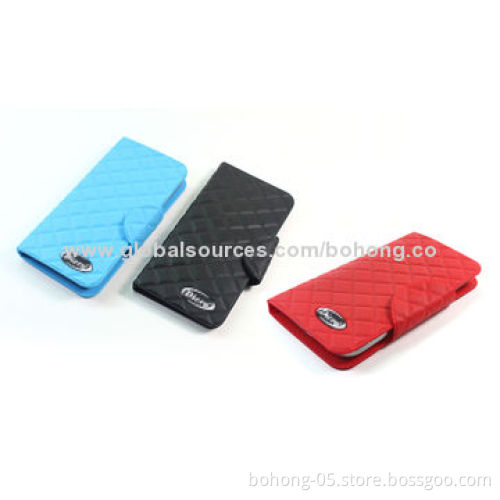 Flip Leather Cases, Universal for Smartphones, Fixed Phone by Sucker